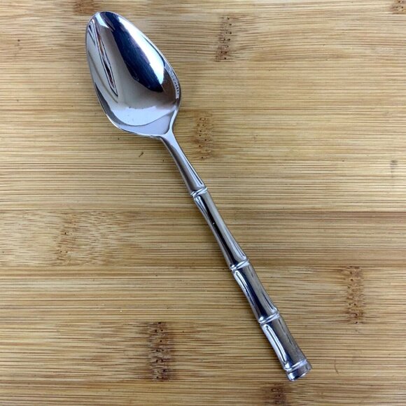 Lifetime Cutlery Bamboo Style Teaspoons Set Of 6 Stainless Steel Flatware Japan - Picture 3 of 6